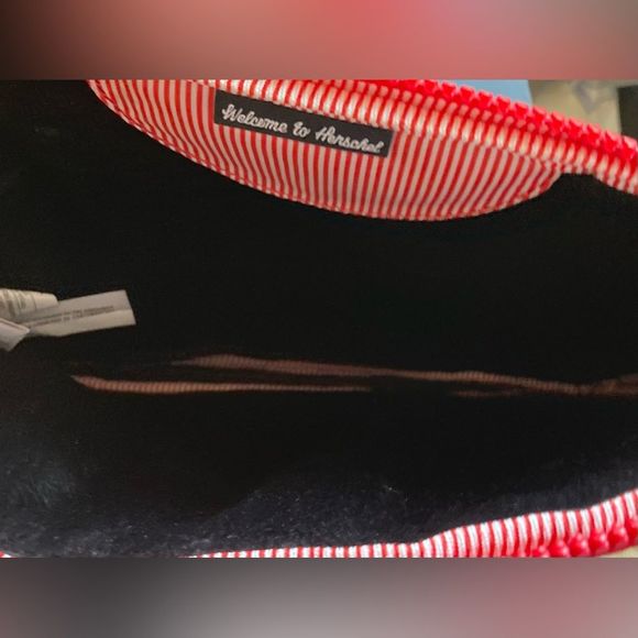 Herschel padded mobile iPad case tablet kindle nook 10" x 8" blue red canvas - Picture 3 of 5